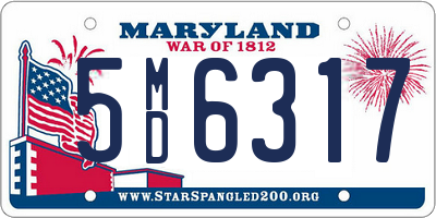 MD license plate 5MD6317
