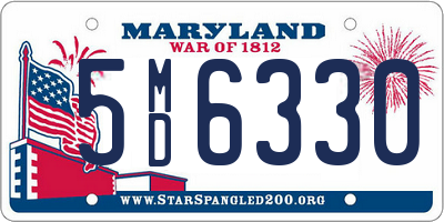 MD license plate 5MD6330