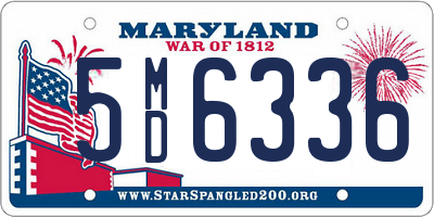 MD license plate 5MD6336