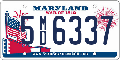 MD license plate 5MD6337