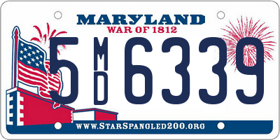 MD license plate 5MD6339