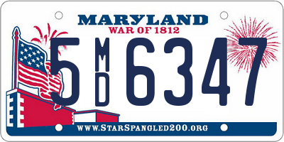 MD license plate 5MD6347