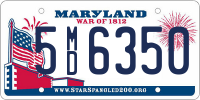 MD license plate 5MD6350