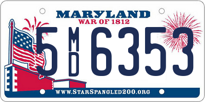MD license plate 5MD6353