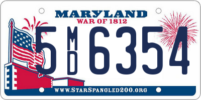 MD license plate 5MD6354