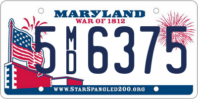 MD license plate 5MD6375