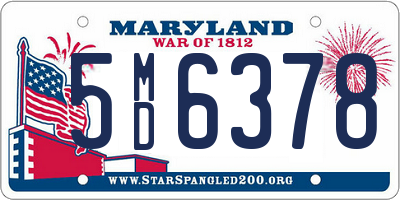 MD license plate 5MD6378