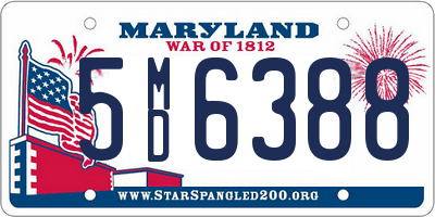 MD license plate 5MD6388