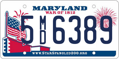 MD license plate 5MD6389