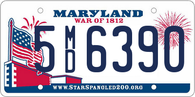 MD license plate 5MD6390
