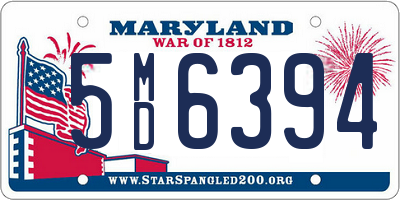 MD license plate 5MD6394