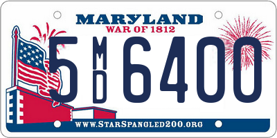 MD license plate 5MD6400