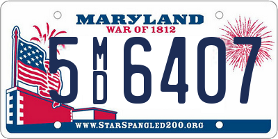 MD license plate 5MD6407