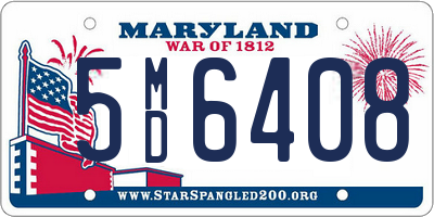 MD license plate 5MD6408