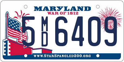 MD license plate 5MD6409