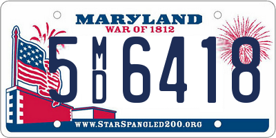 MD license plate 5MD6418
