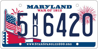 MD license plate 5MD6420