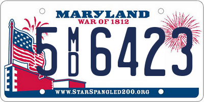 MD license plate 5MD6423