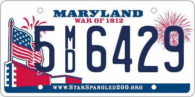 MD license plate 5MD6429