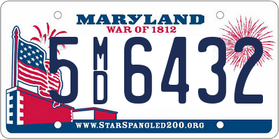 MD license plate 5MD6432