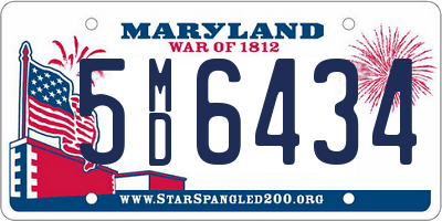 MD license plate 5MD6434