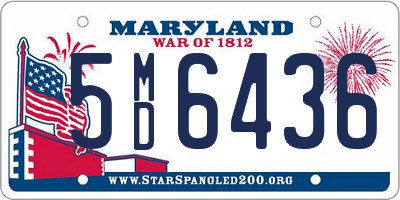 MD license plate 5MD6436