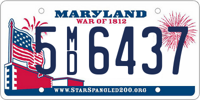 MD license plate 5MD6437