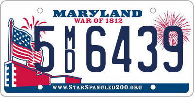 MD license plate 5MD6439