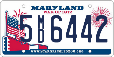 MD license plate 5MD6442