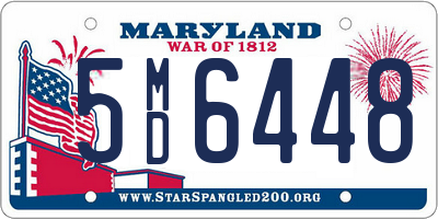 MD license plate 5MD6448