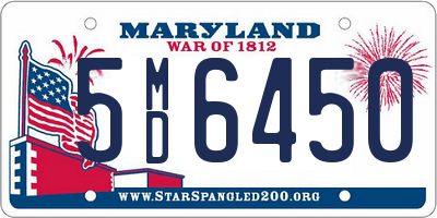 MD license plate 5MD6450