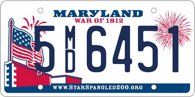 MD license plate 5MD6451