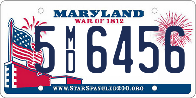 MD license plate 5MD6456