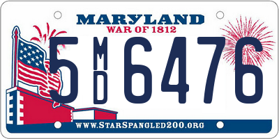 MD license plate 5MD6476