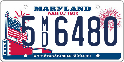 MD license plate 5MD6480