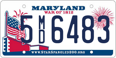 MD license plate 5MD6483