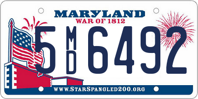 MD license plate 5MD6492