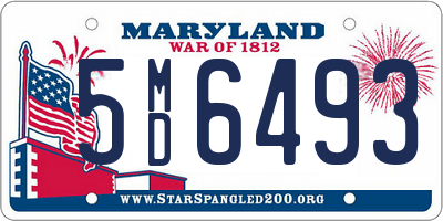 MD license plate 5MD6493