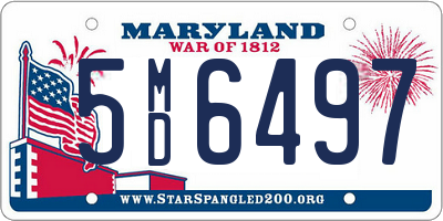 MD license plate 5MD6497