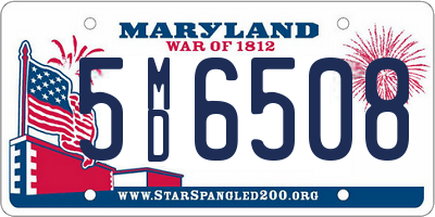 MD license plate 5MD6508