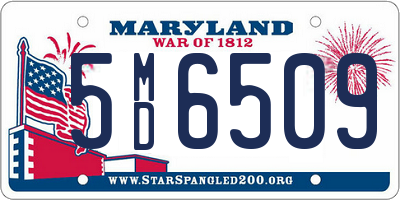 MD license plate 5MD6509