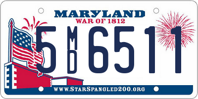 MD license plate 5MD6511