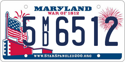 MD license plate 5MD6512