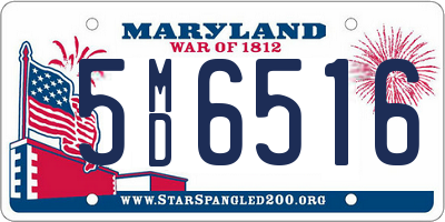 MD license plate 5MD6516