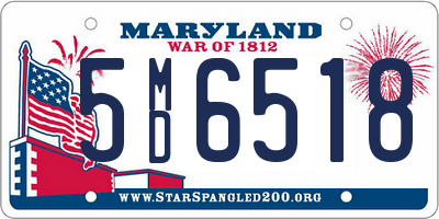 MD license plate 5MD6518