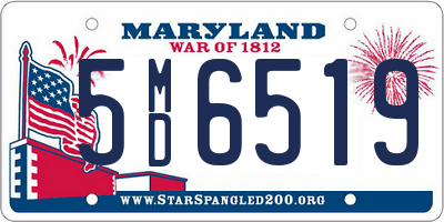 MD license plate 5MD6519