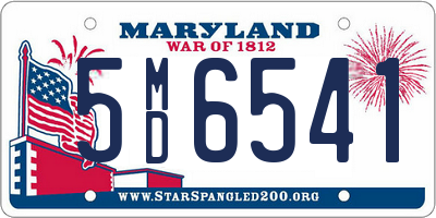 MD license plate 5MD6541