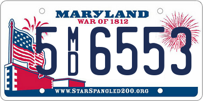 MD license plate 5MD6553