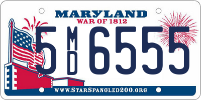 MD license plate 5MD6555