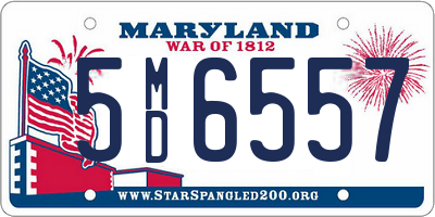 MD license plate 5MD6557